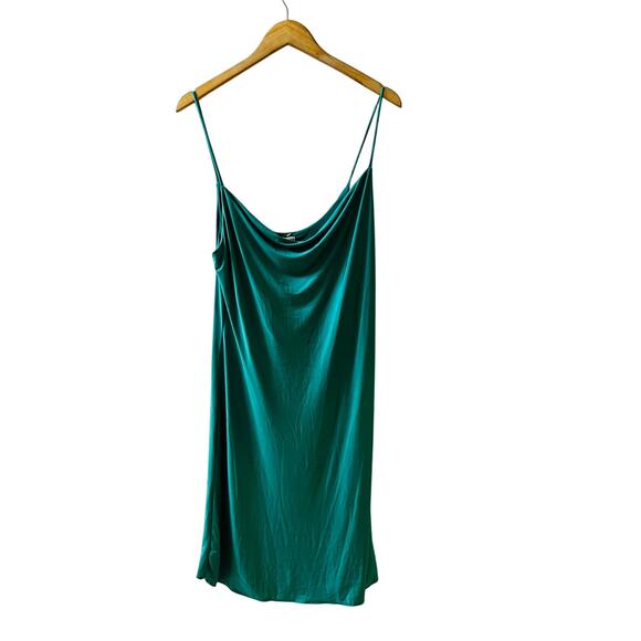 Sincerely Jules Cowl Neck Spaghetti Strap Dress Size XL NWT Green - Picture 7 of 7